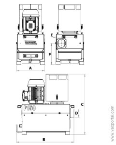 Industriesauger P150-C2S10-6L Spezifikationen